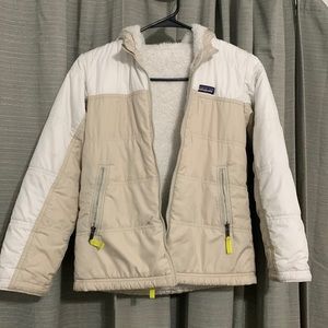 Girls Patagonia coat, reversible, size 7/8.